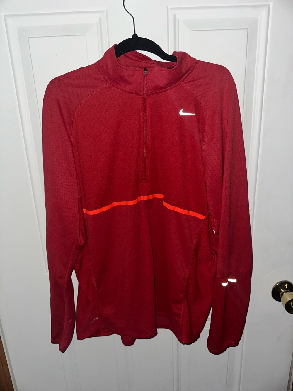 Nike Men’s Red Half-Zip Performance Pullover Jacket